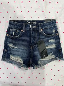 Distressed Denim Shorts