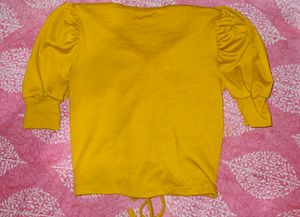 Trendy Ruched Puff Sleeve Top