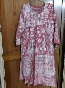 Elegant Kurti with Intricate Silver Print