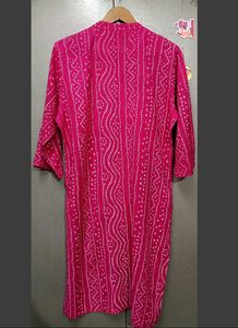 Bandhani Print Pink Kurta