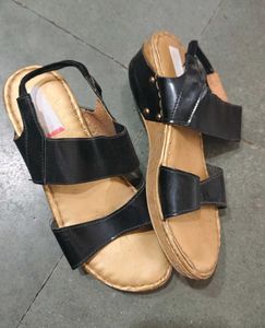 Black Wedge Sandals - Stylish Comfort 🖤