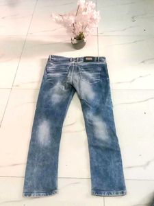 Distressed Blue Rabble Jeans