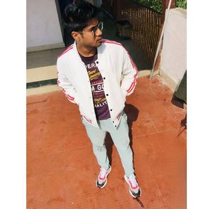 White Party jacket with Red Stripes