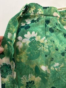 Vibrant Green Floral Ethnic Skirt