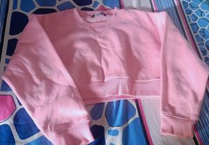 Pink Cropped Sweatshirt