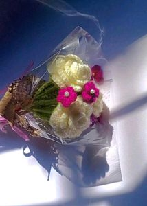 Crochet Rose  Flower Bouquet