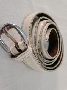 White Belt For Girls Slim Belt 1 Inches Width