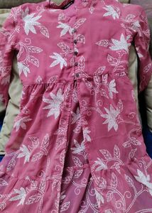 Floral Print Front Cutting Dress