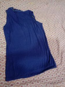 Blue V-Neck Tank Top
