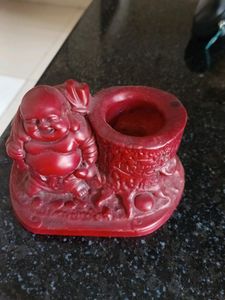 Laughing Buddha With Pen Stand