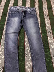 Men's Blue Washed Denim Jeans