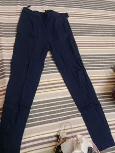 Navy Blue Straight Fit Trousers
