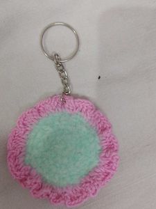 Crochet Keychain - Pink and Green