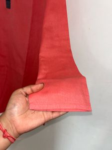 Ode by House of Pataudi Coral Pink Kurta XL