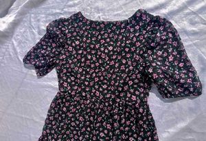 MAX Floral Print Button-Down Dress