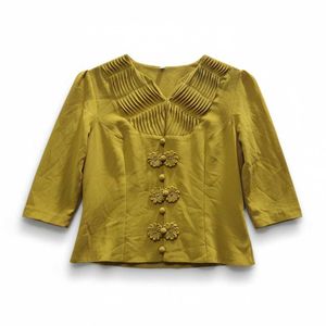 Unique Mustard Yellow Top with Embellishments