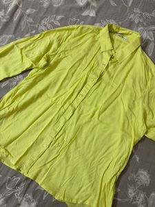 Lime Green Button-Up Shirt