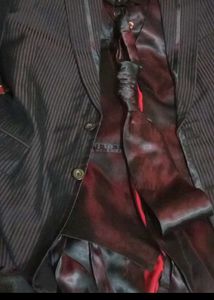 Striped Suit & Tie Set
