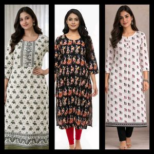 🌹🌼3 kalamkar Kurtas