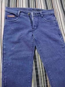 Men's Blue Distressed Denim Jeans