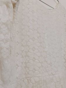 Elegant White Lace Gown