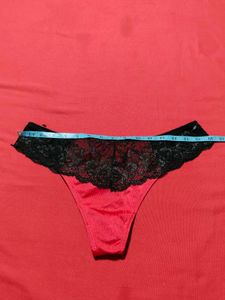Lovehoney Black &amp; Red Lace Thong Panty