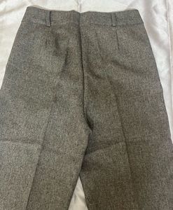 Grey Straight Leg Cropped Pants