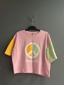 Peace Out Color Block Tee