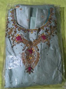 Elegant Light green Embellished Anarkali Dress
