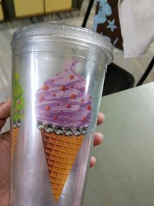 Big Glass With Straw Hole.