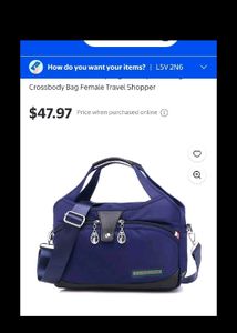 Stylish Blue Crossbody Travel Bag