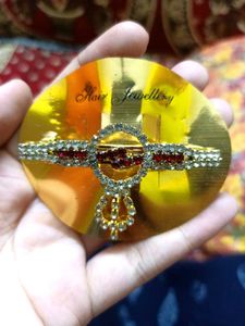 Exquisite Hair Clip with Red and White Stones