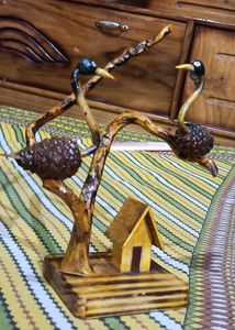 Unique Ostrich Tree Sculpture