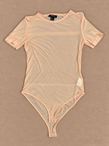 Forever 21 Sheer Mesh Bodysuit Top