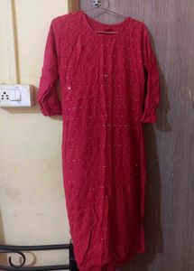 Price🔽Red Sequins Designer Palazzo Set❤️