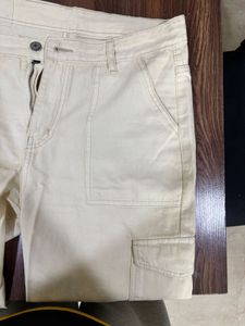 Cream Cargo Pants
