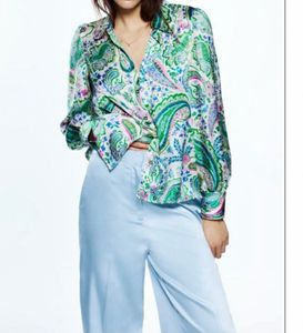 Zara Paisley Print Button-Up Shirt