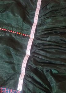 A Traditional Long Frock With Dupatta