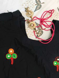 gujrati embroidery beautiful  kurti ethnic ,