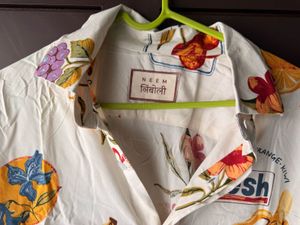 Fun Fruit Print Short Sleeve Shirt