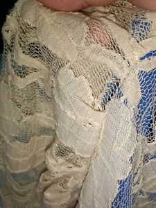 Puffy Sleeves Net Top