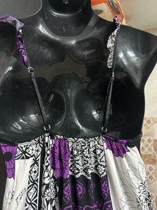 Purple Patchwork Lace Nightgown