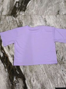 Lavender Graphic Print T-Shirt