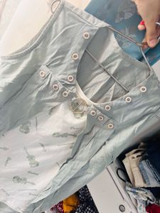 Cute Blue Casual Top