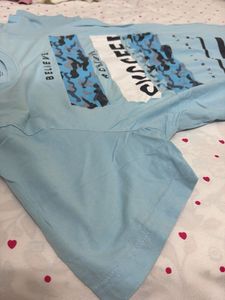 Light Blue Graphic T-Shirt