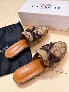 Coach Signature Mules with box packing