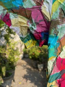 Vibrant Floral Print Button-Up Top