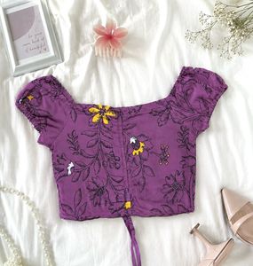 Floral Print Crop Top