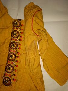 Mustard Yellow Kurti