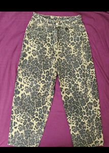 Leopard Print Wide Leg Pants